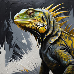 Fototapeta premium Iguana | brushwork 