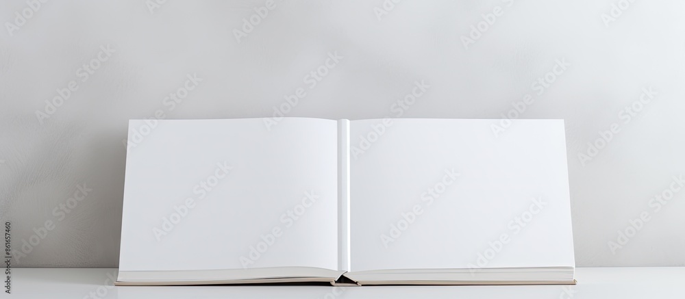 Poster white-covered book with ample copy space image.