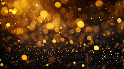 Abstract golden bokeh background