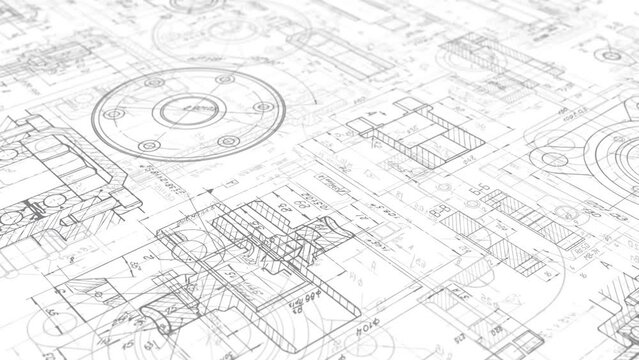 Engineering industrial background.Technical drawing .Technology banner.