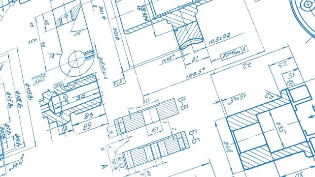Engineering industrial background.Technical drawing .Technology banner.