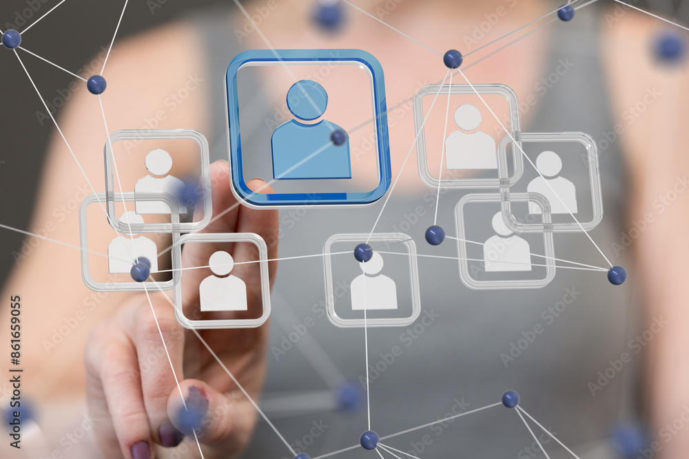 Poster  Digital Network and data concept.