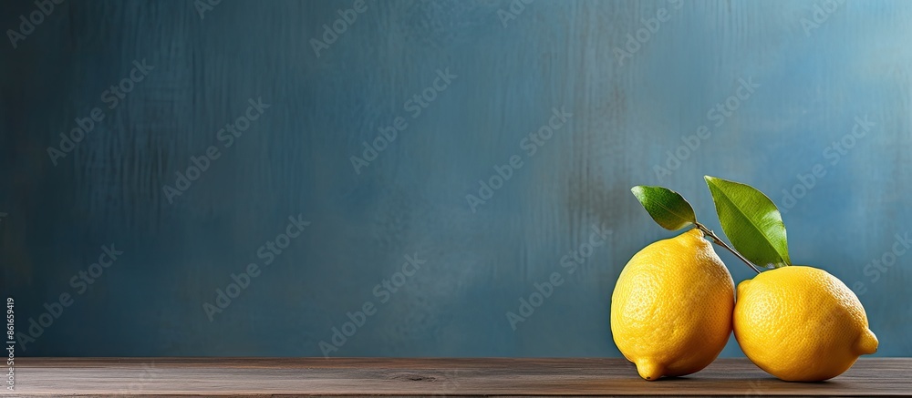 Aufkleber A lemon placed on a table with a copy space image.