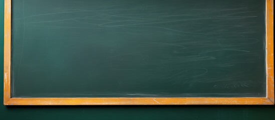 A blackboard against a green backdrop offers copy space for text or images.