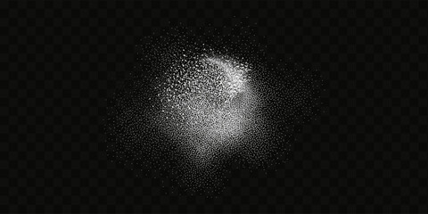Grainy scatterings of sugar and salt crystals. Splashes of water and snow. Rain overlay effect and sea spray.Vector flour illustration.
