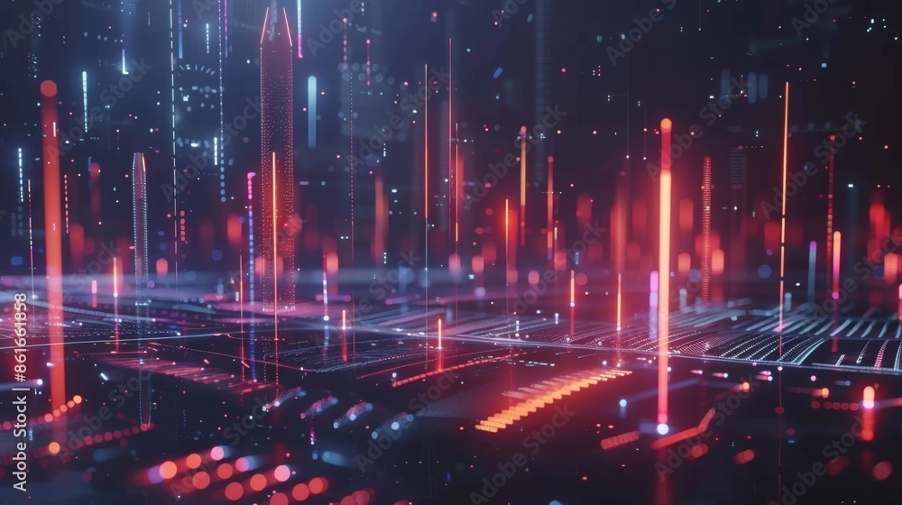 Poster a financial institution utilizing 6gdriven ai to analyze data and make strategic investment decision