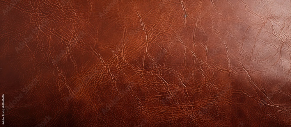 Poster close-up of a rich brown leather texture used as a background for copy space image.
