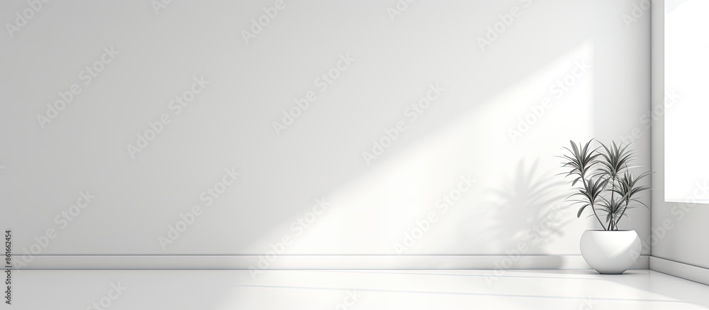 Poster White walls with a stunning appeal, devoid of objects, featuring ample copy space image.