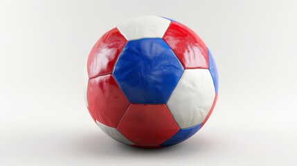 Obraz premium European Football Championship 2024, A soccer ball with the flag design of Czech on white background