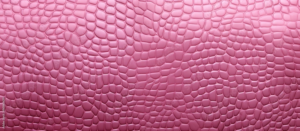 Poster close-up of a textured pink leather background with a pattern, with copy space image available.