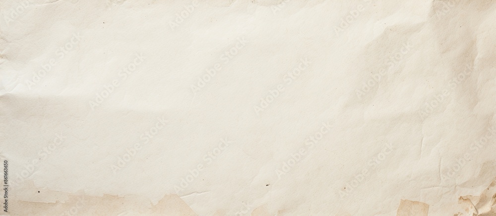 Aufkleber light textured white beige paper background with rough spots for copy space image.