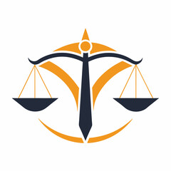 Modern and minimalist Law firm logo icon vector art illustration 