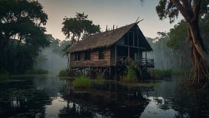 Obraz premium house on the lake