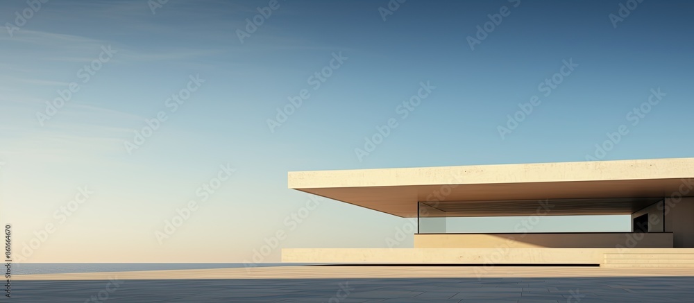 Poster Contemporary structure with empty space for a picture. with copy space image. Place for adding text or design