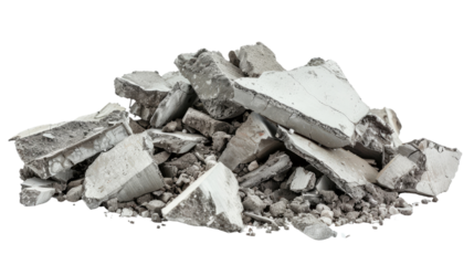 Pile of broken concrete 