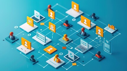 Obraz premium human resource and world wide web concept. recruitment management. business idea