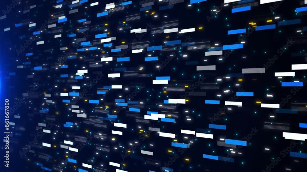Poster technology digital data abstract background, cyber space particles network connections, big data vir