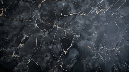 Black Marble with Golden Veins