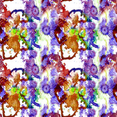 Seamless Print Shibori pattern and tie-dye allover textile Shibori allovers pattern design
