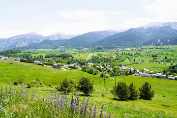 Mountain landscape in La Cabanasse, Occitania, France.