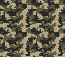 Fototapeta premium Abstract camouflage military pattern, army seamless background