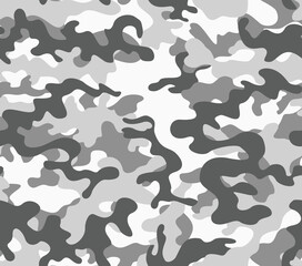 camouflage gray pattern, repeat texture, army print on textiles