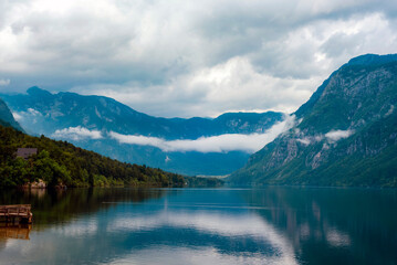 Beautiful view of Bohinj lake, Slovenia