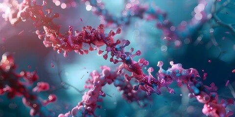 Visual representation of microRNA binding to mRNA and its impact on protein translation. Concept Gene Regulation, Biochemistry, Molecular Biology, mRNA Binding, Protein Translation