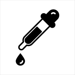 dropper icon. Pipette icon. Medicine dropper sign. vector illustration on white background. EPS 10
