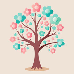 Fototapeta premium tree with flowers