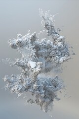 Dusty Pile Floating in Black and White