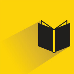 book icon with shadow on yellow background