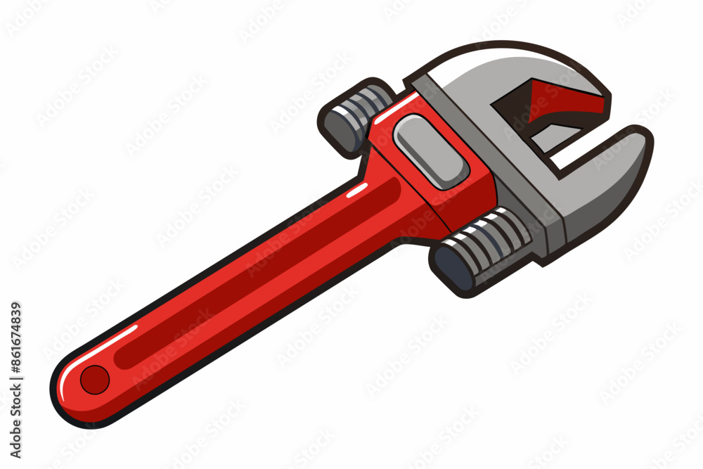 Canvas Prints pipe adjustable metal wrench icon.