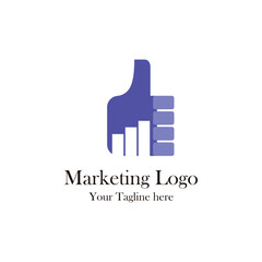 Marketing logo design. Finance logo template vector icon design