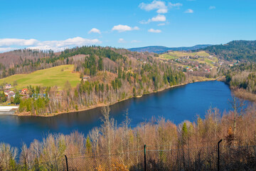 Czernianskie lake. Picturesque Landscapes of the Beskids. The Surroundings of the Town of Wisła