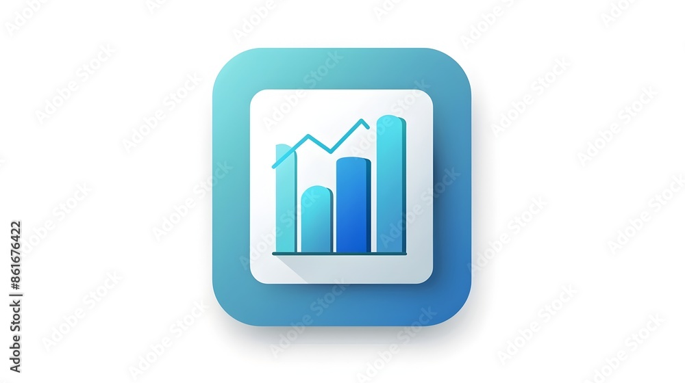 Poster colorful bar graph financial analytics dashboard display