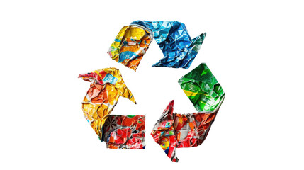 Recycle sign, transparent background PNG