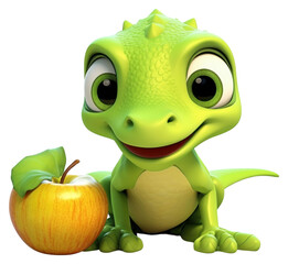 Fototapeta premium PNG Green lizard reptile animal plant.
