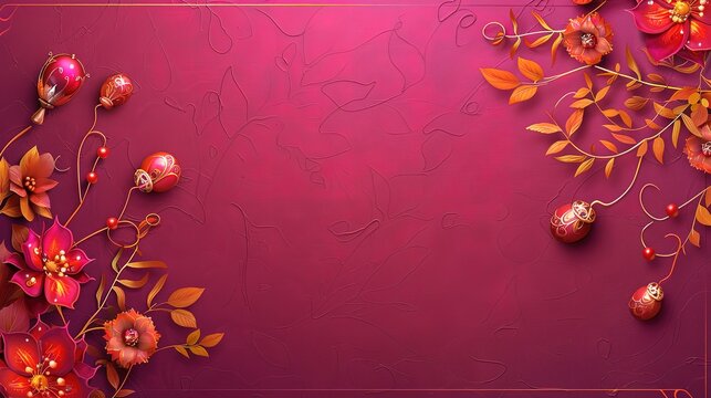 Attractive Copyspace background with Yom Kippur decor, Wallpaper template created using