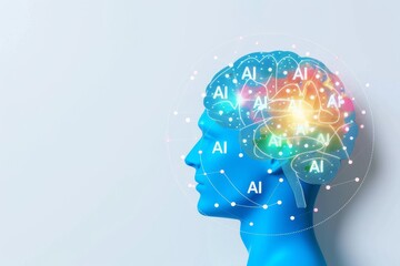 Obraz premium AI brain with neural connections, illustrating advanced artificial intelligence network, tech innovation