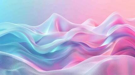 Obraz premium Abstract Wavy Pattern in Pink and Blue