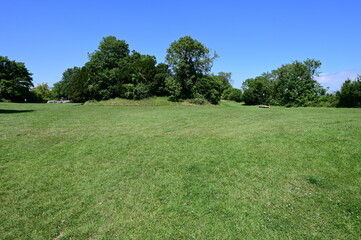 Remains of a Norman castle from the 11th century in the UK. 
