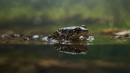 The journey of a tadpole transforming into a frog, from its perspective ai_generated