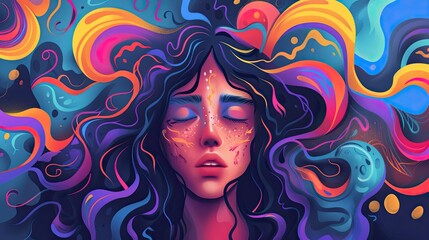 Comprehensive emotion symptoms infographic with vibrant illustrations