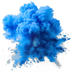 Fototapeta premium [Transparent Background PNG]Blue powder explosion