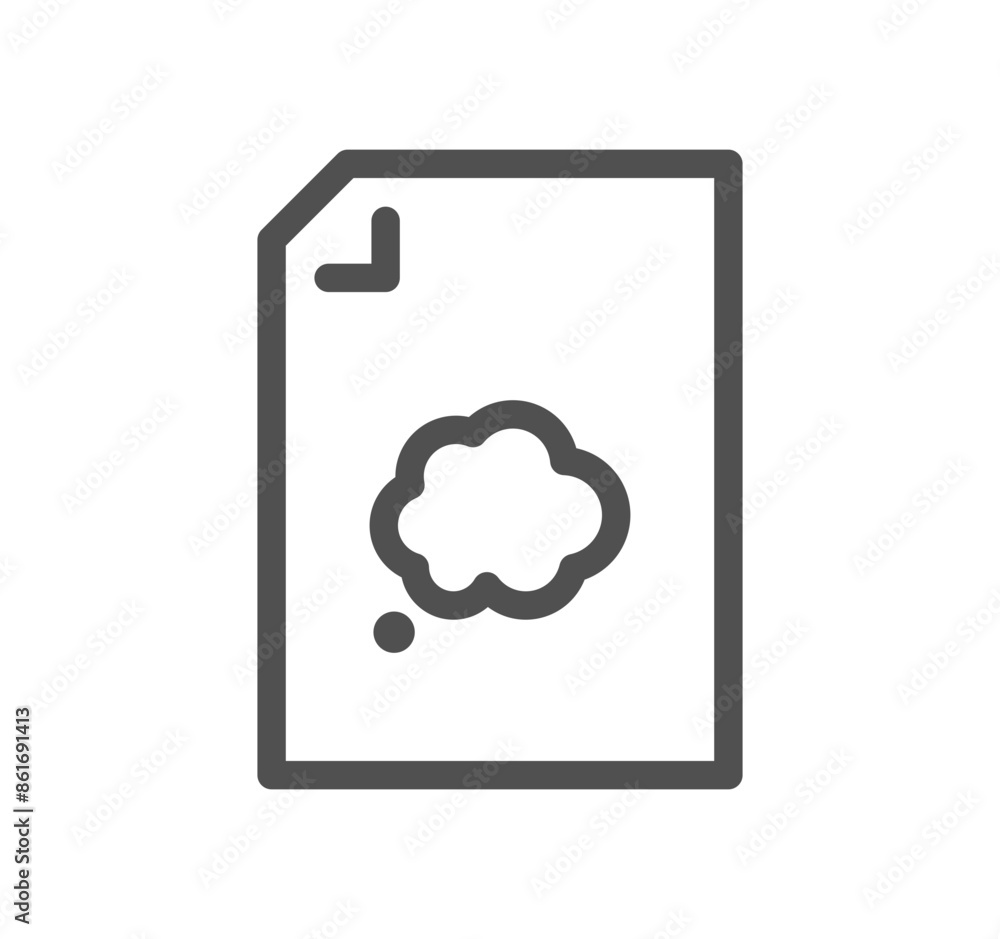 Aufkleber document flow management related icon outline and linear vector.