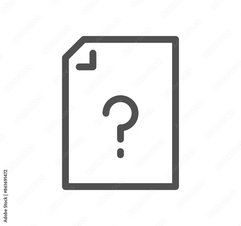 Poster document flow management related icon outline and linear vector.