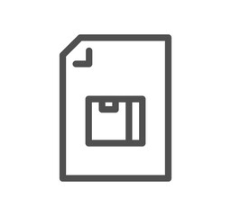 Document flow management related icon outline and linear vector.	
