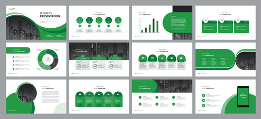business presentation template design backgrounds and page layout design for brochure, book, magazine, annual report and company profile, with info graphic elements graph design concept