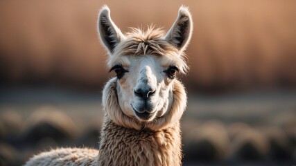 Fototapeta premium close up of a llama